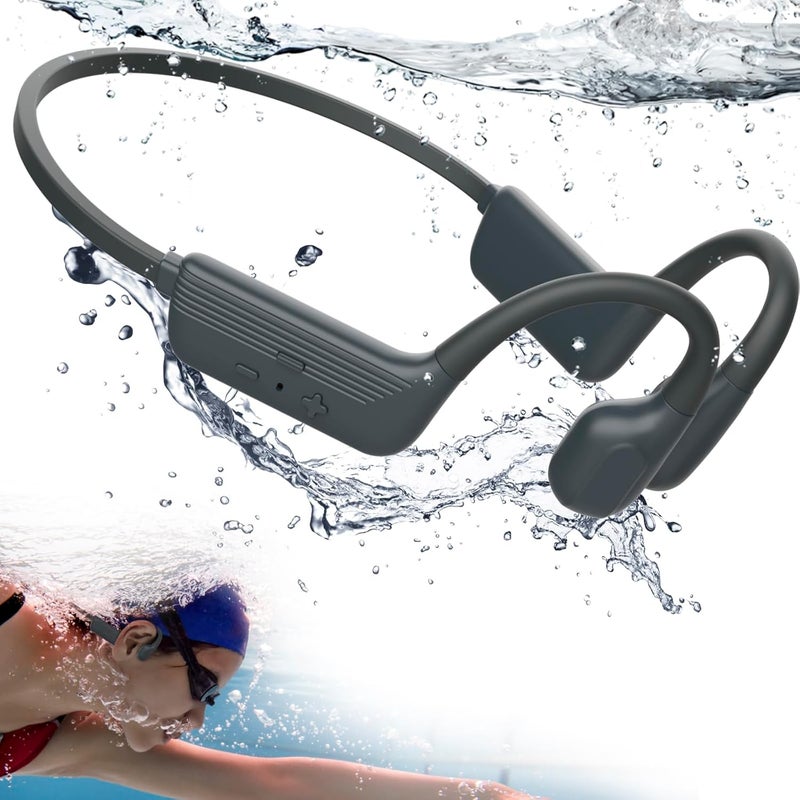 MONODEAL Swimming Headphones - IP68 Waterproof Open Ear Bluetooth 5.4 Earbuds With 32GB Memory Card for Swimming, Running and Sports - Image 1